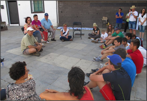 Grupo de voluntariado en 2013