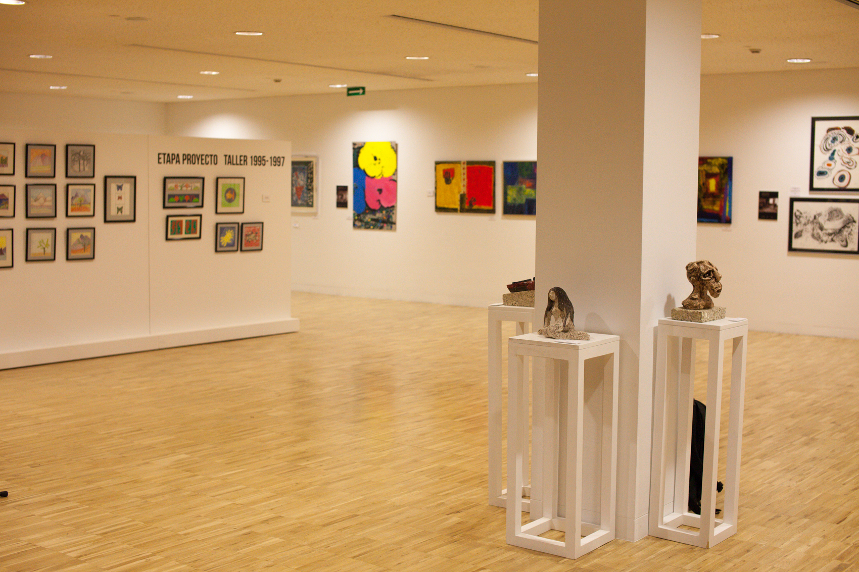 Fotografía en la sala de exposición de la muestra 'Con el arte en las manos'