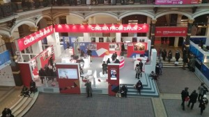 Panorámica del stand de España en la Berlinale del año pasado, espacio en el que estuvo Tenerife