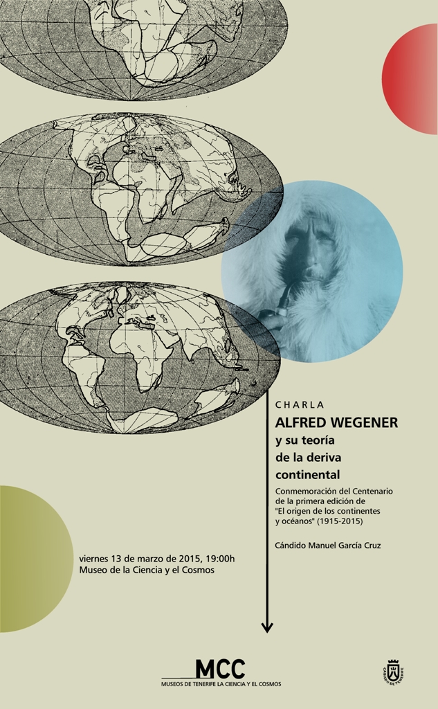 Cartel de la charla de Alfred Wegener 