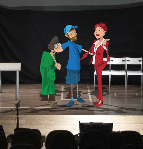 Cuatro vídeo teatros